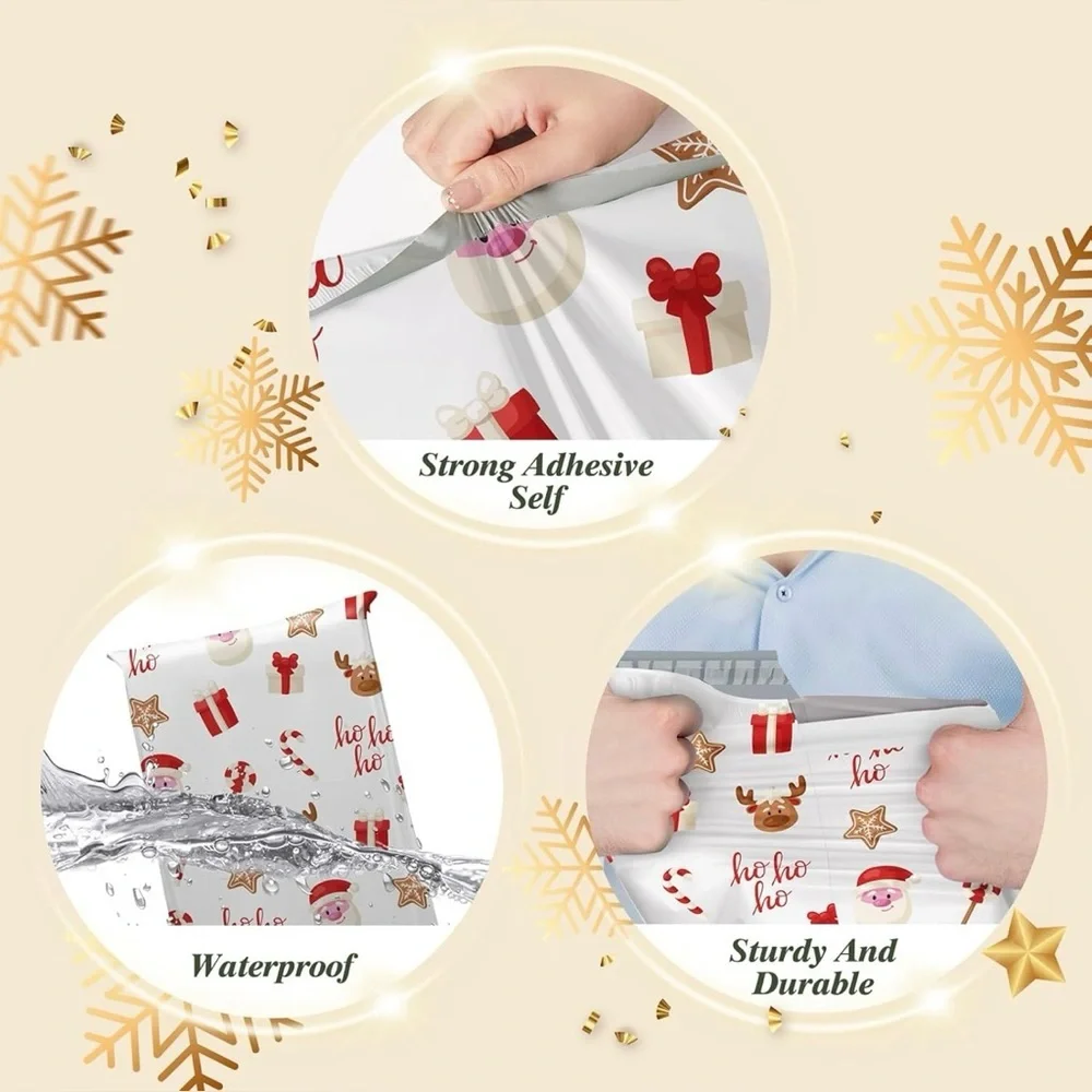 Christmas 20 poly mailer bags 10 x13 pack of 20